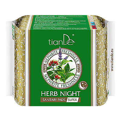 Nephrite Freshness Herb Night Sanitary Pads, Super 10 ks