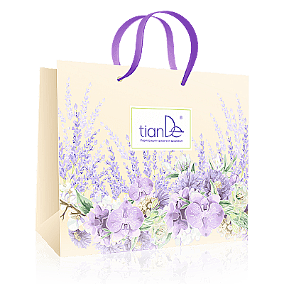 Paper bag with orchid