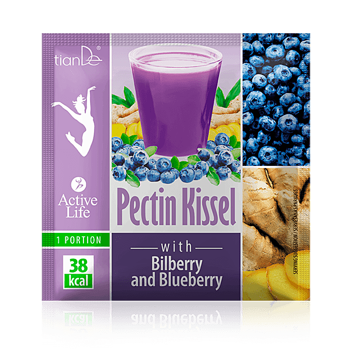 Pectin Kissel with Bilberry and Blueberry 15 g