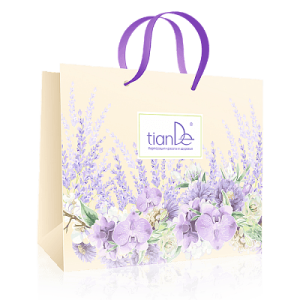 Paper bag with orchid